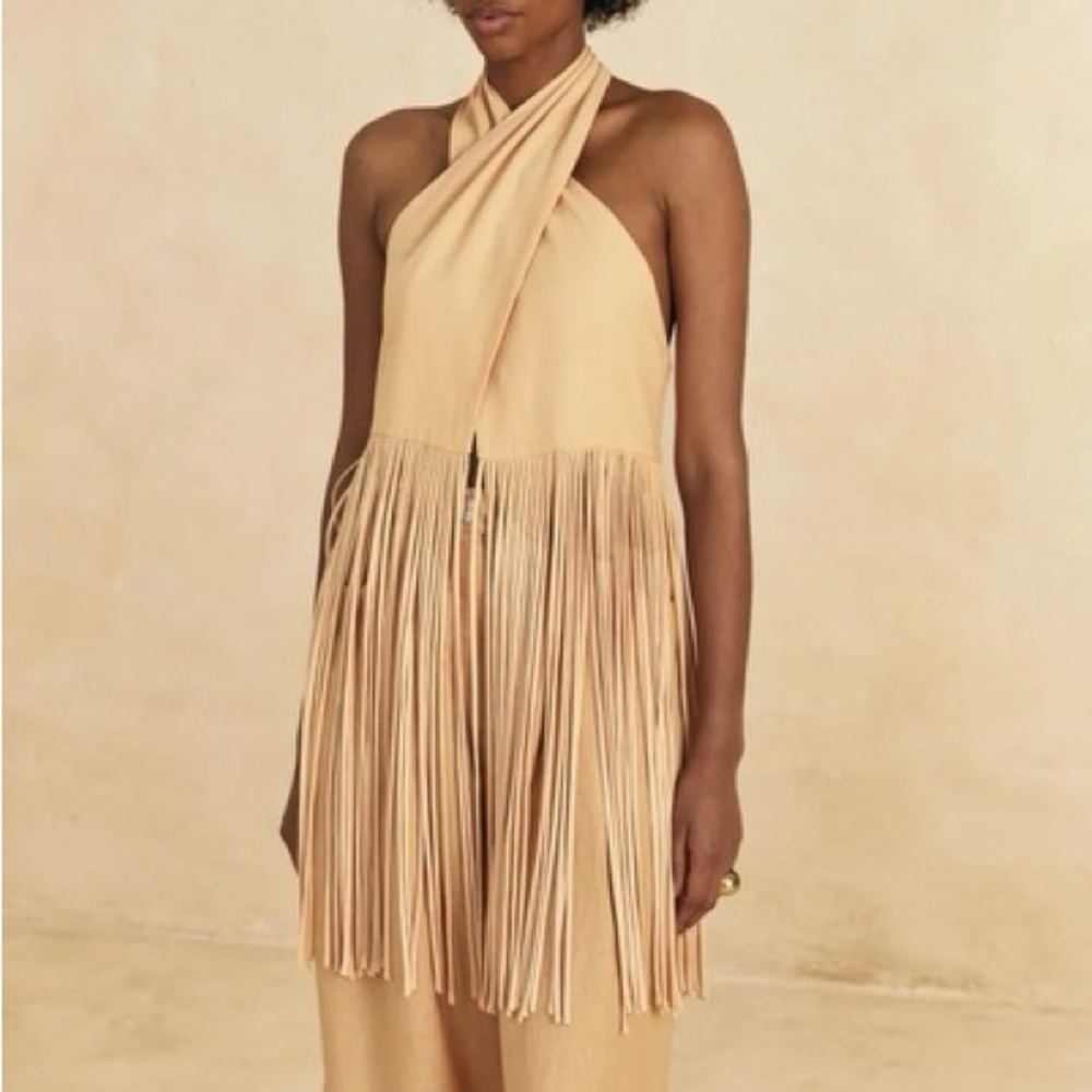 Farm Rio Sand Cross Front Top
